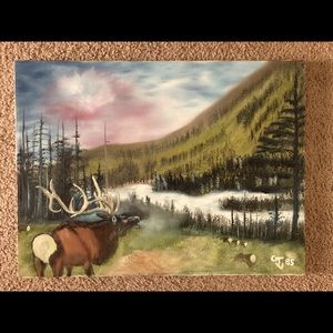 🖼Vintage 1985 Original Oil/Acrylic Canvas -Signed-Archive Reference- landscape